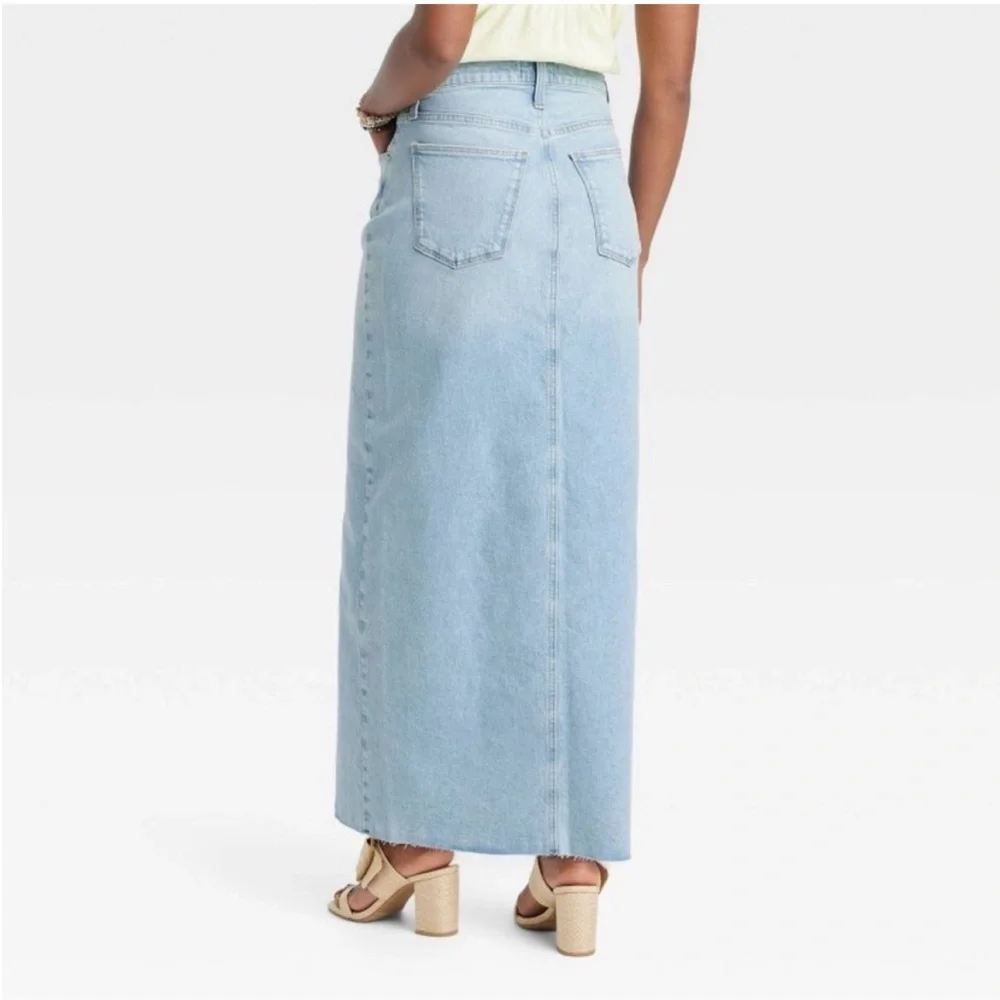 Denim Maxi Skirt Light Wash by Universal Thread